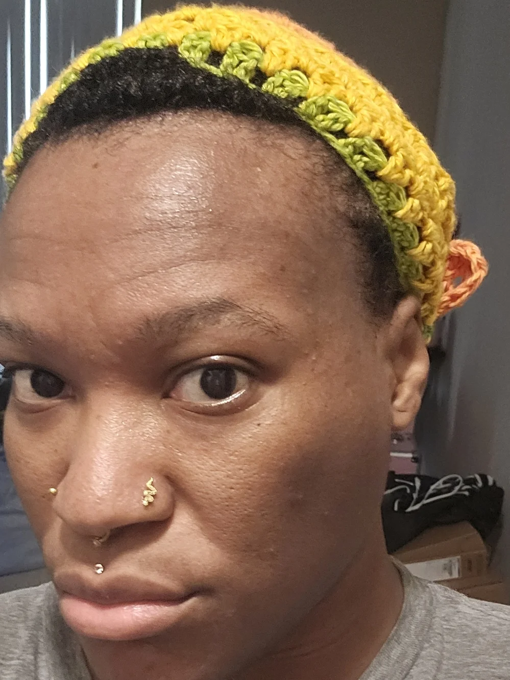 Handmade Crochet Headband - Yellow & Green